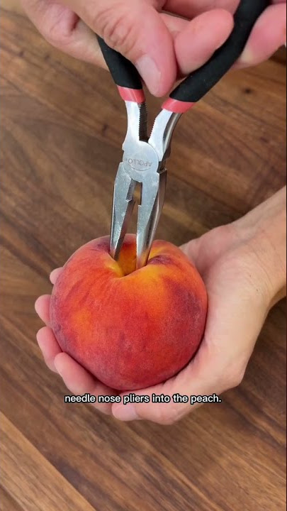 How to Easily Remove the Pit of a Peach with Pliers!