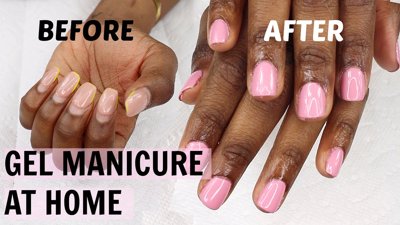 DIY GEL MANICURE AT HOME FOR BEGINNERS Nail Salon Results at home