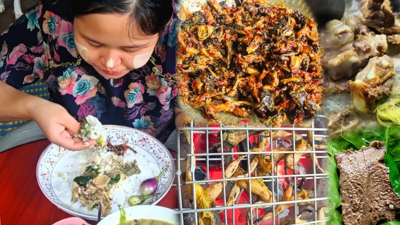 ဖားသားစပါးလင်အကြွပ်kဟင်းရယ် ကရင်ရိုးရာ ခူလာမူ၀က်ရိုးတာလပေါ့ ချိုချိုလေးသောက်ပီးထမင်းစားလို့မြိန်ဘဲ😋🤗