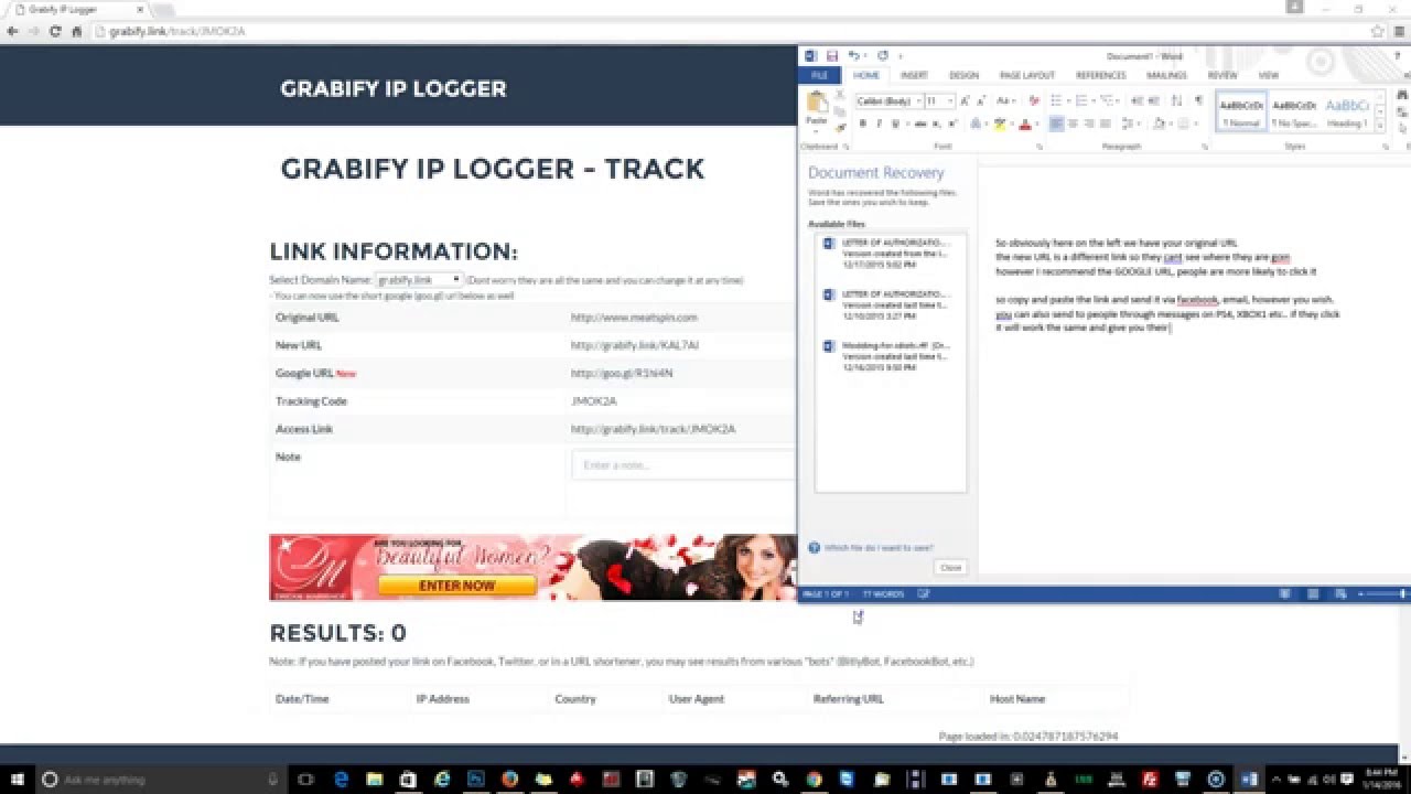 TÉLÉCHARGER GRABIFY IP LOGGER