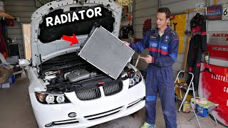 RADIATOR REPLACEMENT REMOVAL BMW E90 E91 E92 E93