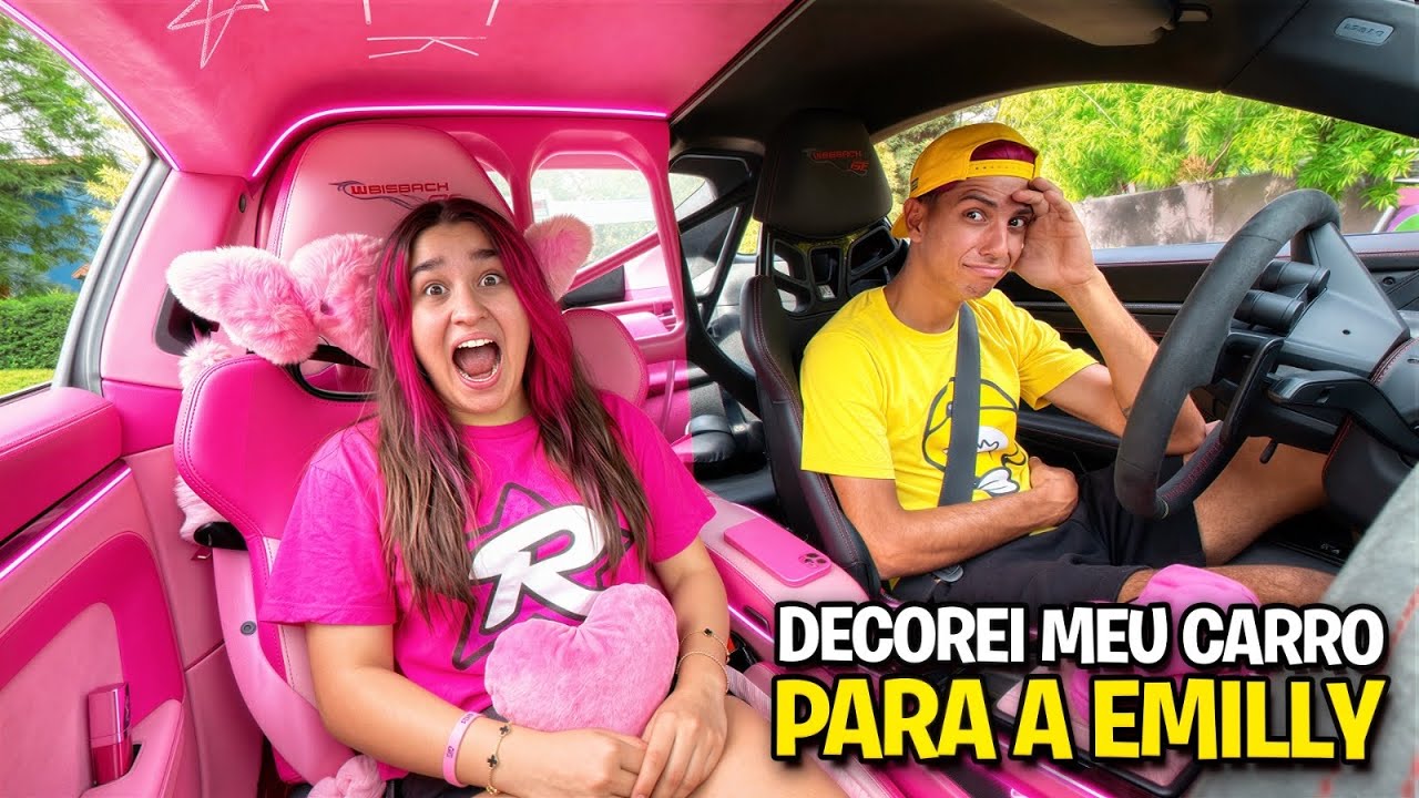 DECOREI MEU CARRO DE PRESENTE PRA EMILLY VICK *Ela gostou ?