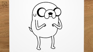 How to draw JAKE (Adventure Time) step by step, EASY