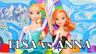 Frozen Elsa Vs Anna Suprise Slides Board Game Disney Barbie Parody Toy Alltoycollector