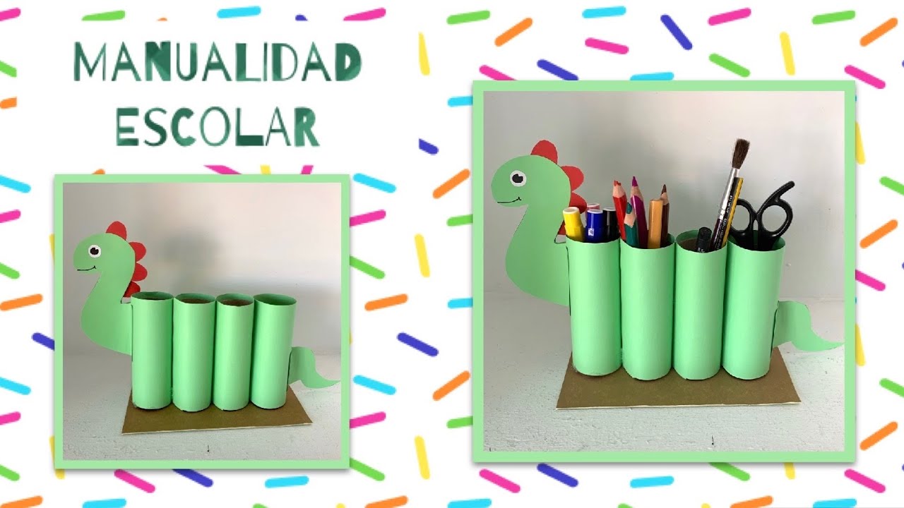 Manualidades para niños: portalápices con material reciclado