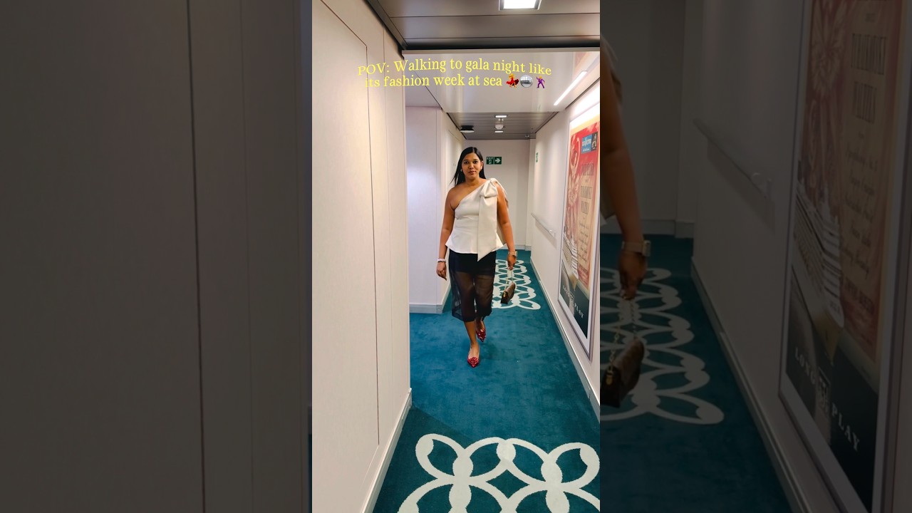 Cruise ship hallway or fashion week? #msc #msccruises #cruise #galanight #fyp