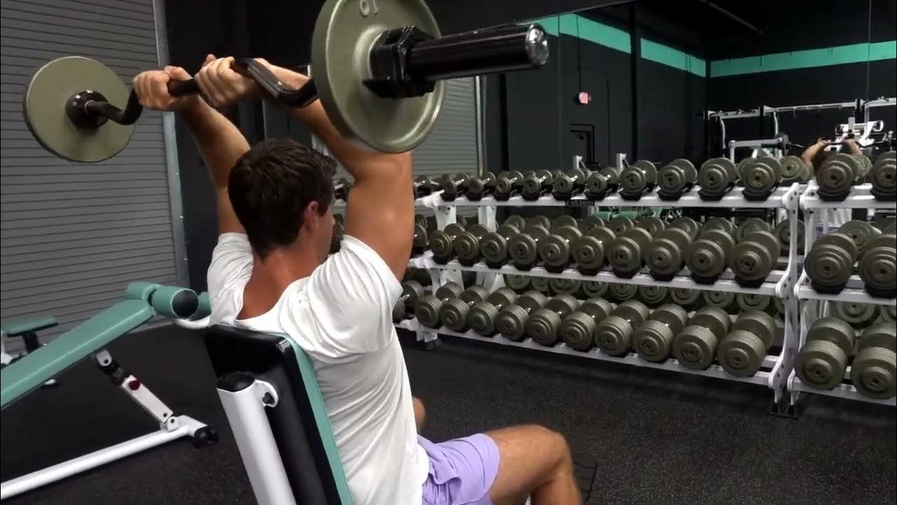 French Press Seated EZ Bar Close Grip SemiPronated YouTube