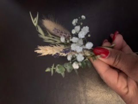 DIY Comment faire des boutonnières de mariage en fleurs séchées how to do  buttonhole corsage - thptnganamst.edu.vn