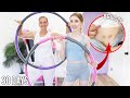 Trying the 30 Day WEIGHTED Hula Hoop Challenge !! *we bruised..quickly*
