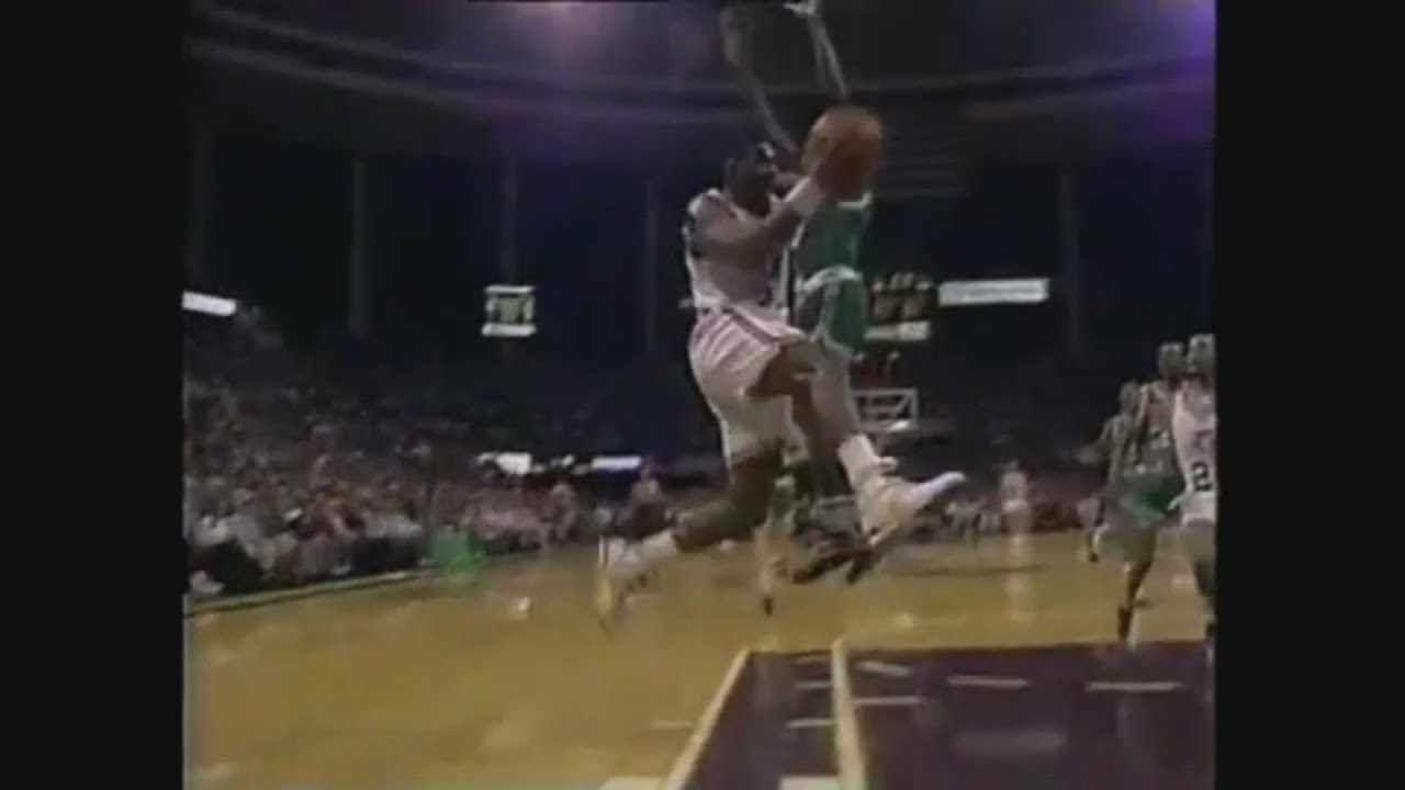 Karl Malone 37 Points 5 Ast Vs. Celtics, 1990-91. - YouTube