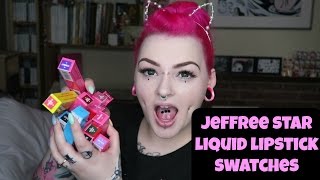 Jeffree Star Velour Liquid Lipstick Swatches | Pale Skin Swatch | 17 Shades | Crazy Cat Paigey