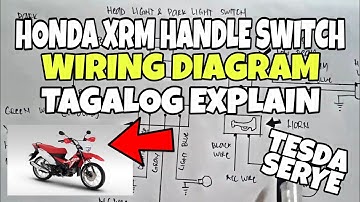 Handle Switch For Honda Xrm110/125 WIRING DIAGRAM | Tagalog Explained | W/ COLOR CODING