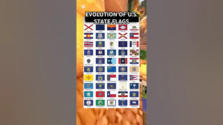 EVOLUTION OF U.S. STATE FLAGS 🇺🇸 #country #flags #flag #evolution #usa #us #stateflags #usstates