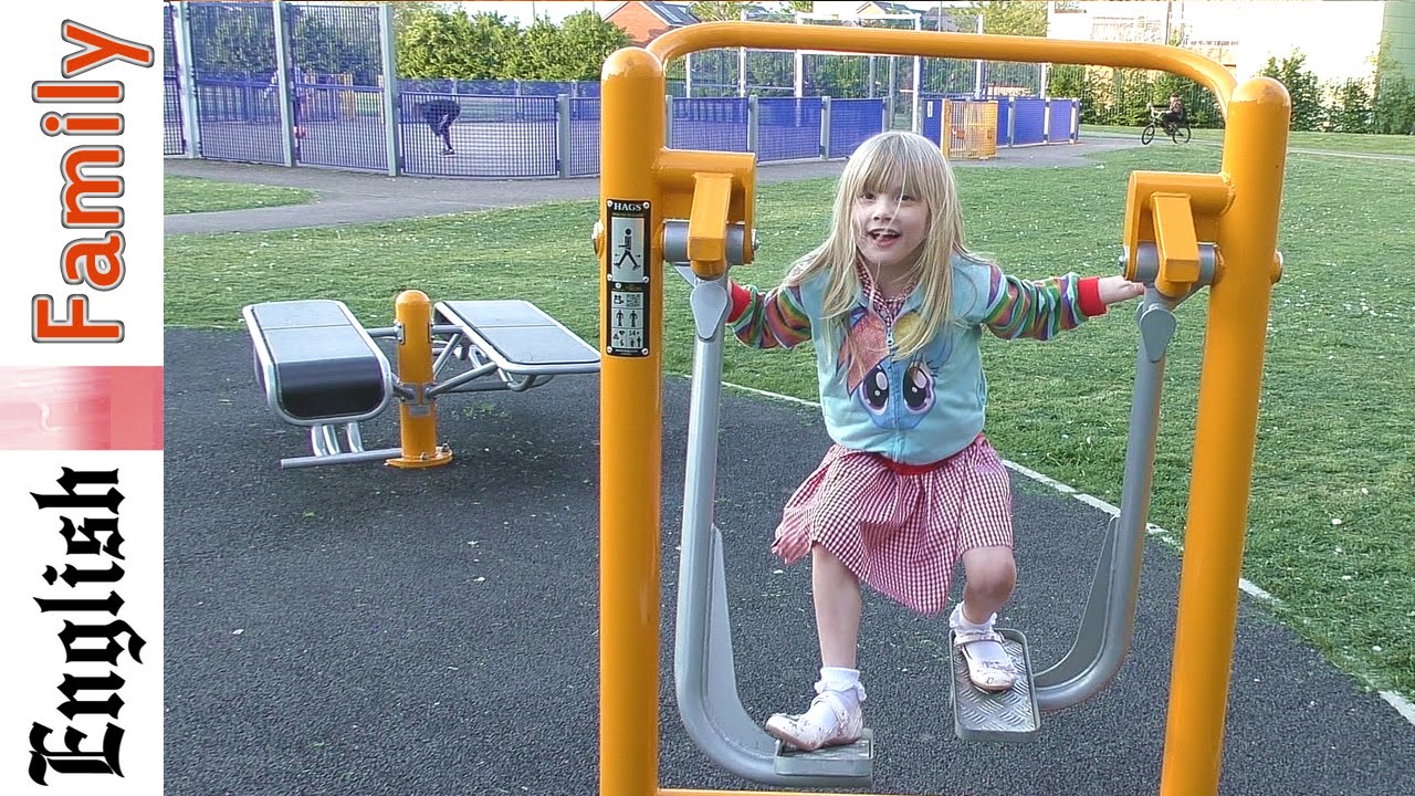 Fun exercise equipment in playground YouTube