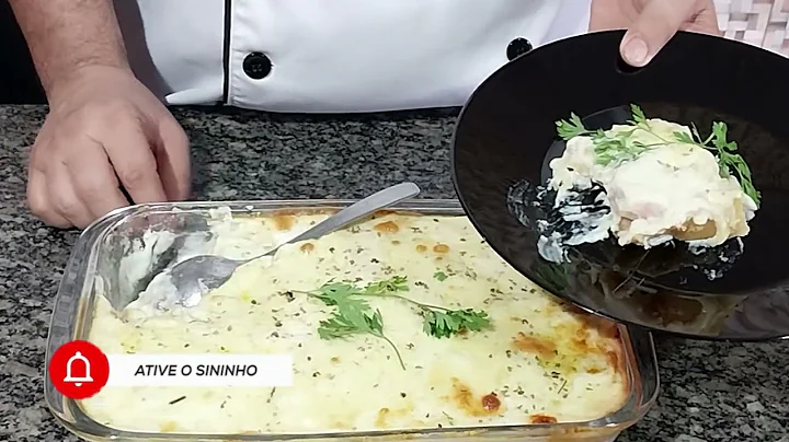 RONDELLI DE QUEIJO E PRESUNTO COM MOLHO BECHAMEL U...