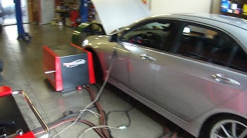 Supercharged TSX - dyno run (side + plot view)