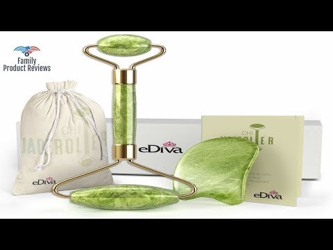 ediva-natural-jade-roller-gua-sha-lymphatic-drainage-tool-for-face-neck-body---anti-aging-treat