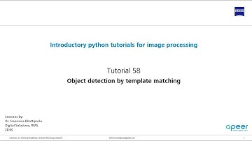 Tutorial 58 - Object detection using template matching