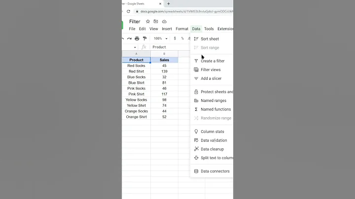 How to Use Filters in Google Sheets