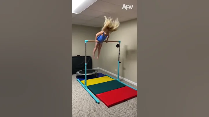 Legend says, she still hangin' there #funny #fail #gymnastics #AFV