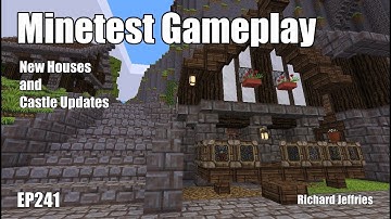 Minetest Gameplay EP241 New Medieval Houses and Castle Updates