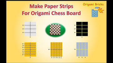 Make Paper Strips for 3D Origami Double-Sided Chess Board | Origami Bricks and Tiles