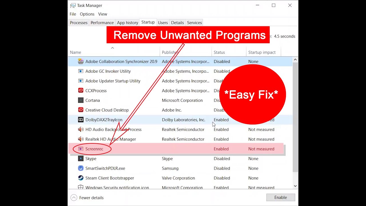 Remove Startup Programs Remove Unwanted Startup