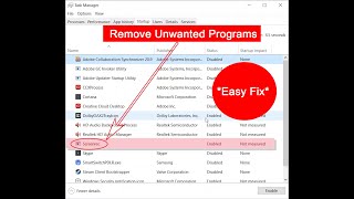 remove startup programs || remove unwanted startup programs on windows 10