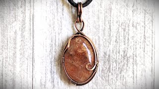 Simplistic Look Cabochon Pendant Wire Wrapping Tutorial remake of 2016 video