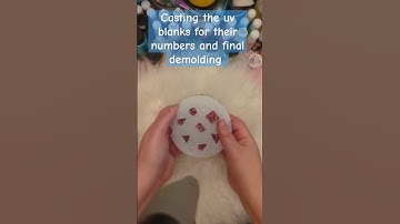 casting the UV reactive dice blanks to their numbers and demolding.