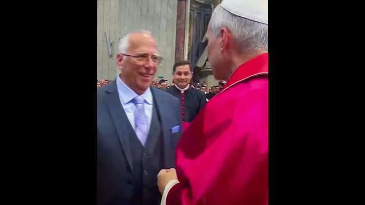 Brotherly hug after Inaugural Mass: Pope Leo XIV and his brother Louis