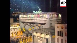 Fireworks At Brandenburg Gate And Eichel With Euro