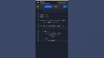 python Program To Print All Prime Number In An Interval #programming #python #code