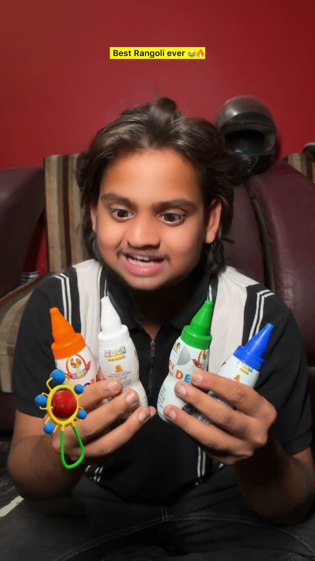 Chote bhai ki rangoli ??| Indian family #shorts #indian #comedy #chotabhai #chaman #diwali