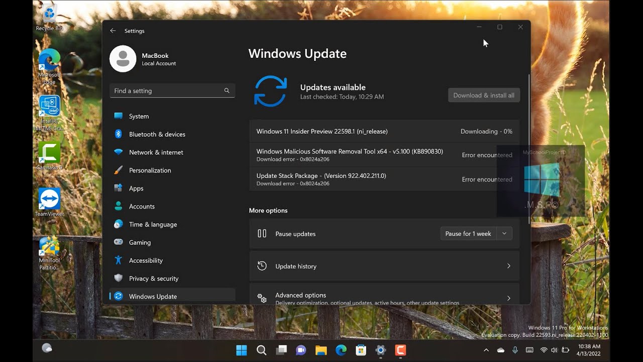 Installing Windows 11 Insider Preview Build 22598.1 DEV & Beta Channel