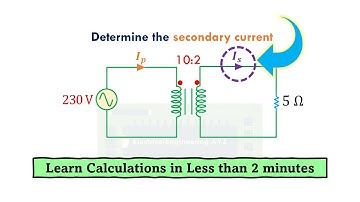 Ideal transformer secondary current calculations