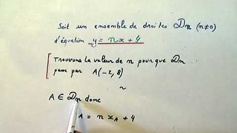 Recherche du coefficient directeur d