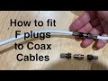 Joining Coax Cables with F Plugs and a Barrel Link – Step-by-Step #diy#cable#coax cable