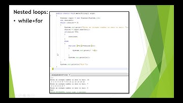 الحلقات المتداخلة nested loops