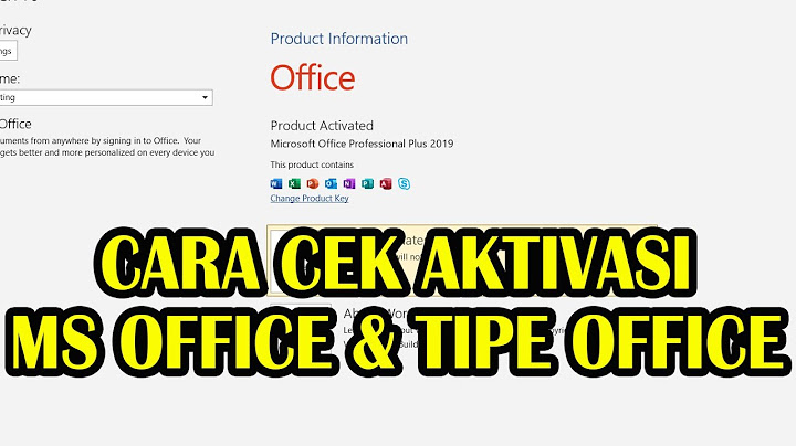 Cara mengetahui laptop menggunakan Office berapa?