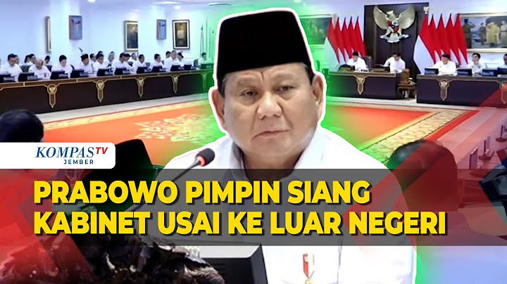 [FULL] Pengantar Presiden Prabowo Pimpin Sidang Kabinet Paripurna usai Kunker ke Sejumlah Negara