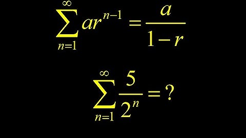 Derive the geometric series formula, then apply to an example.