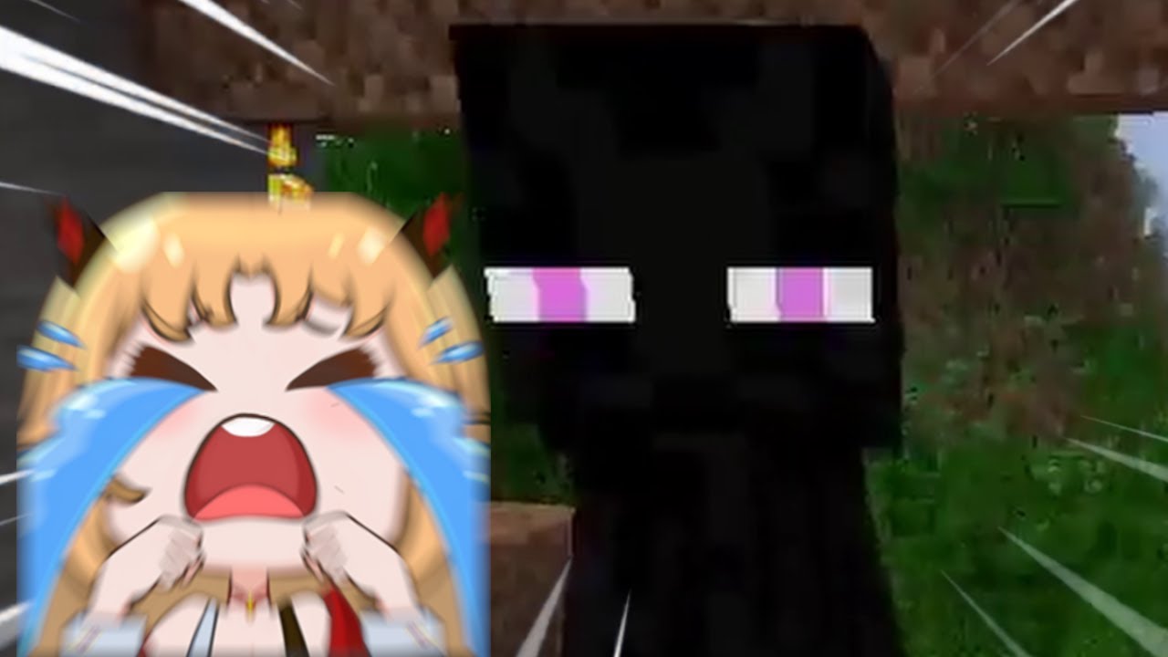 【Minecraft】Enderman Nearly Gave Rine a Heart Attack