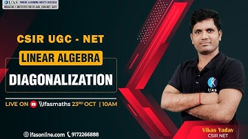 LINEAR ALGEBRA | DIAGONALIZATION | CSIR-NET | GATE