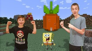 PRAVIMO KUĆU IZ SUNĐER BOBA U NAŠEM SVETU - Minecraft Preživljavanje sa Mladjim Bratom