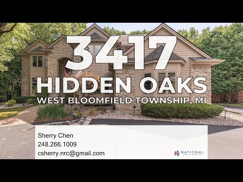 3417 Hidden Oaks Lane, West Bloomfield Township, MI home video tour