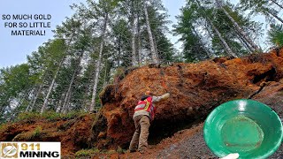 Crushing & Panning Gold From An Oxidized Outcrop!