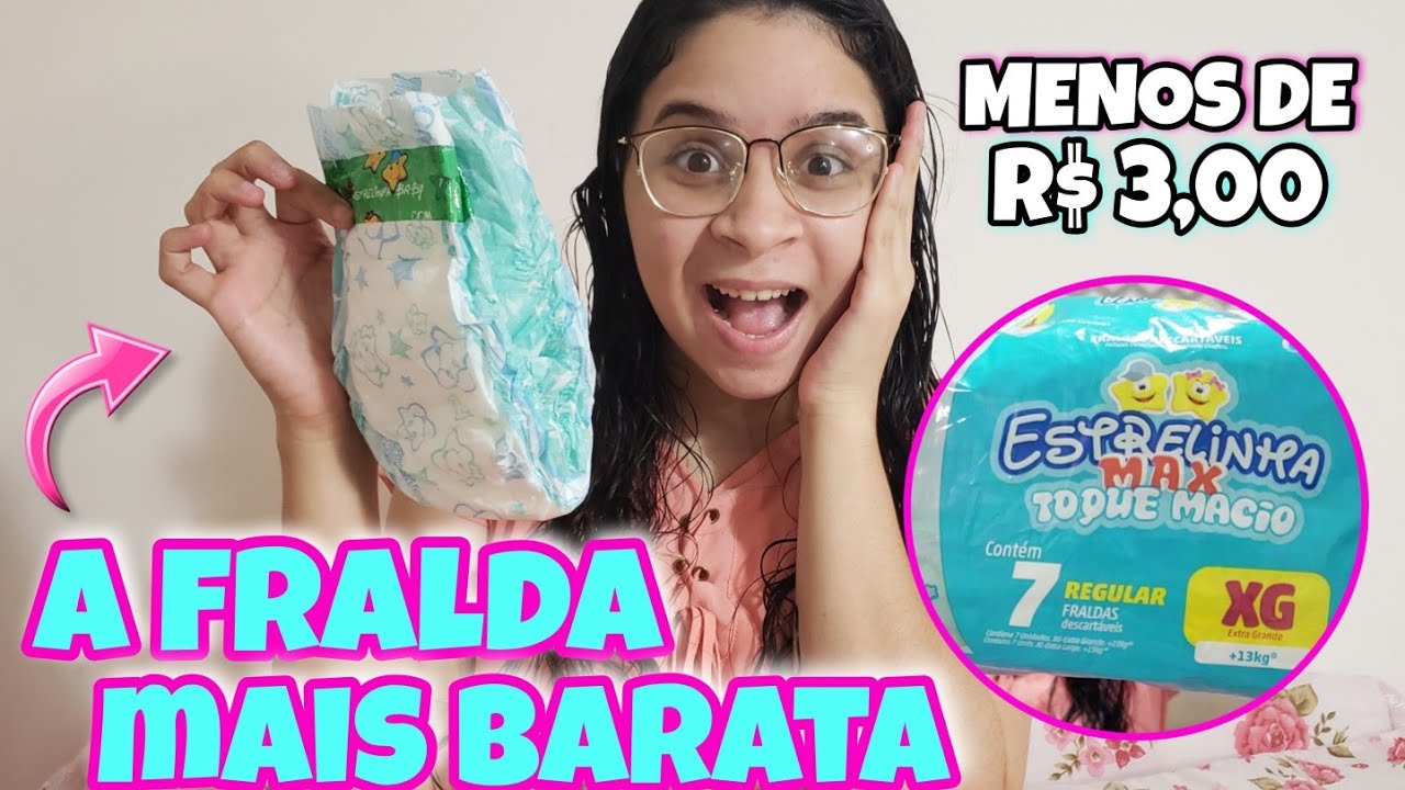 A FRALDA MAIS BARATA QUE EU JÁ VI - SERÁ QUE PRESTA?? *RESENHA* - YouTube
