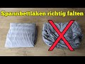 Spannbettlaken falten - So Bettlaken richtig zusammenlegen