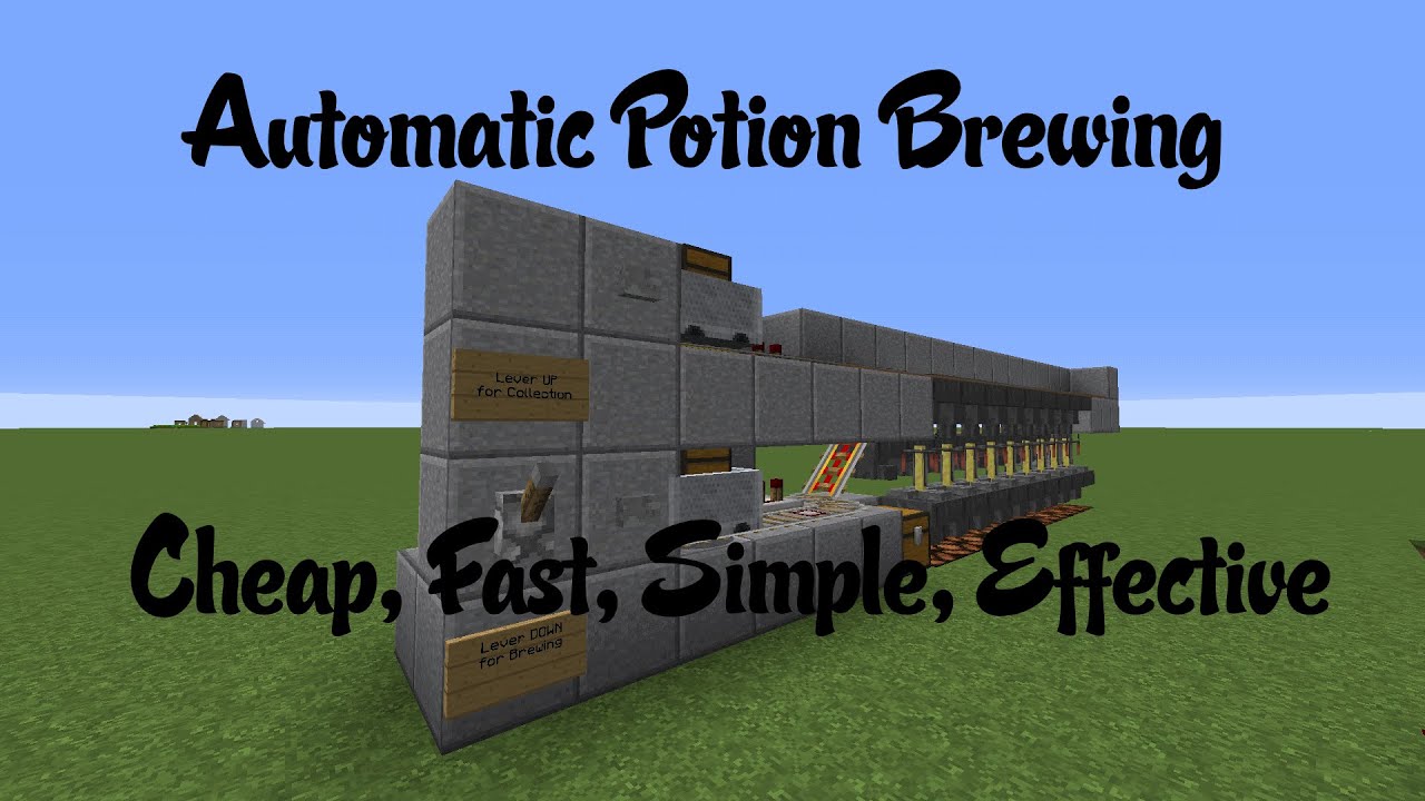 Minecraft Tutorial Cheap, Fast, Efficient Potion Brewing Machine YouTube